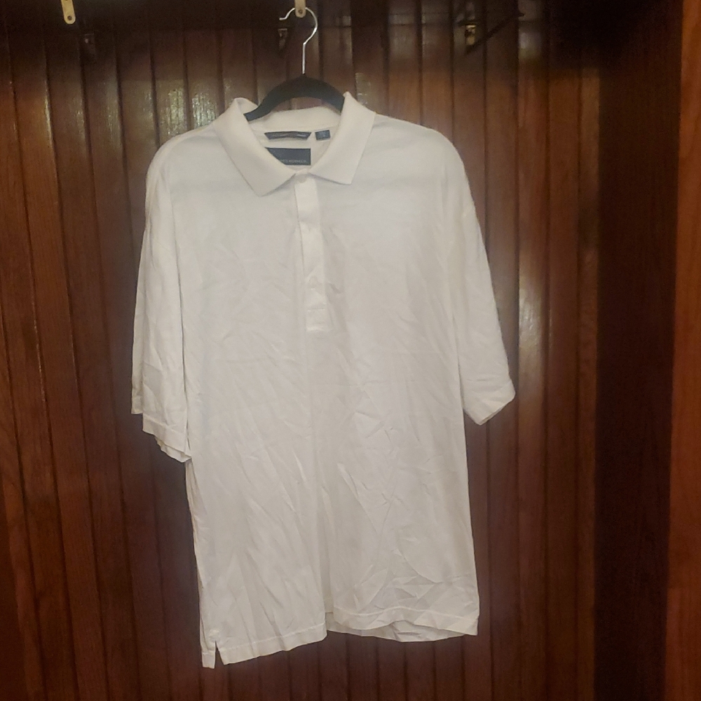 GREG NORMAN Size Large Men's White Polo Shirt